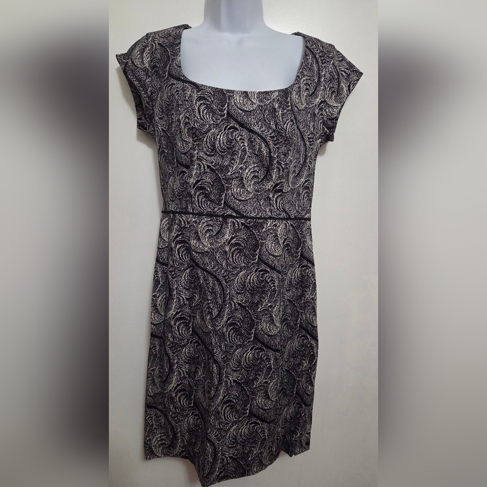 Marchesa Voyage Black and White Patterned Dress Size 6 NWT